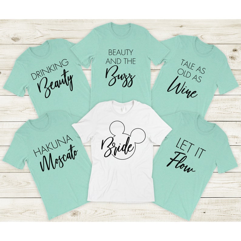 Bachelorette Party Shirts, Minnie Bride Shirt, Bridesmaid Shirts, Bridal Party Shirts, Custom Bachelorette, Disney Bridesmaid Shirt, Disney image 5