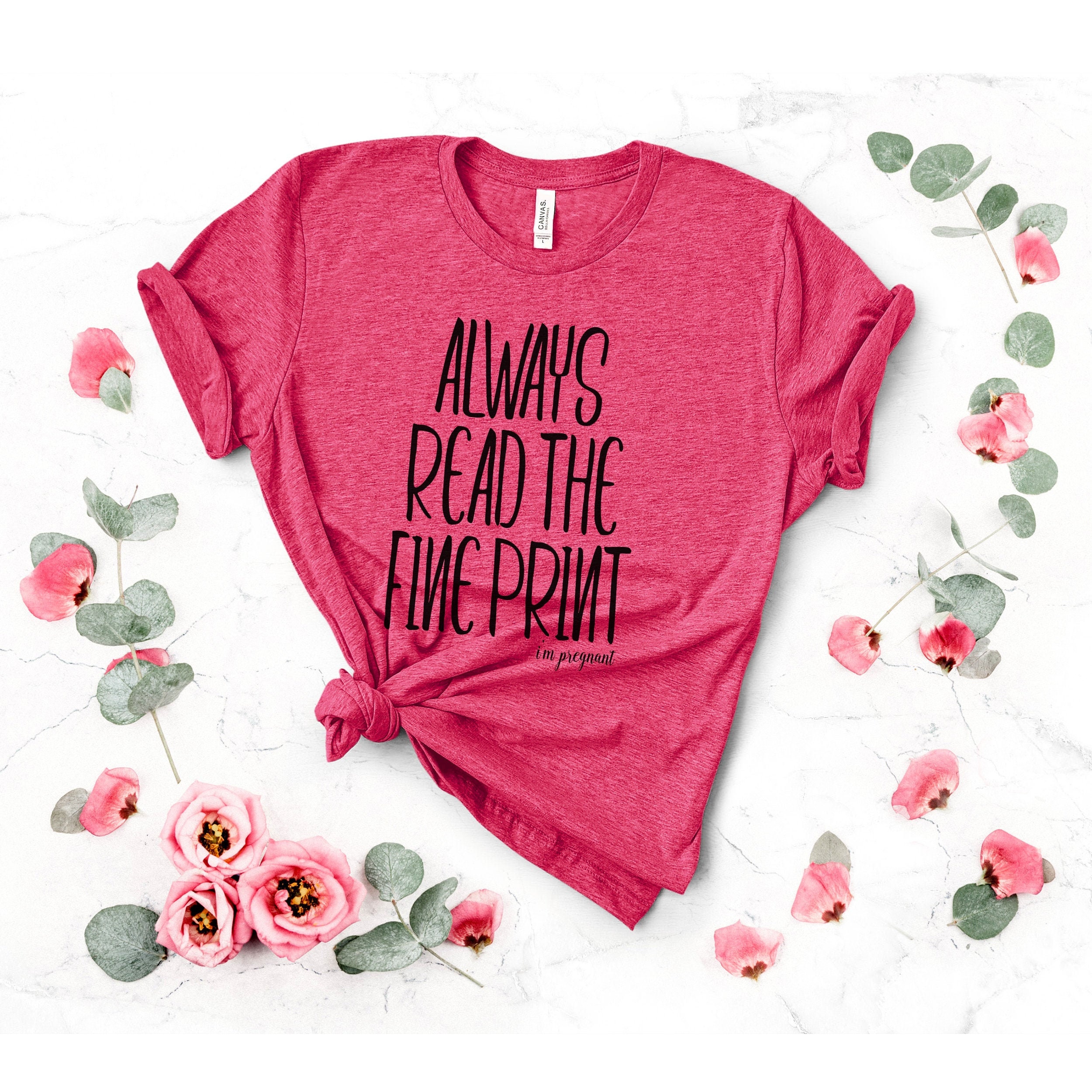 Read The Fineprint shirt Pregnant ShirtPregnancy | Etsy