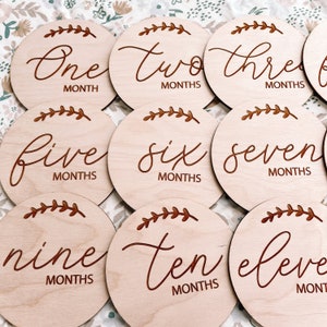 Hitos mensuales, tarjetas de madera con hitos, primer año del bebé, accesorios fotográficos, corte láser
