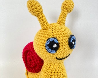 Snail Toy Crochet,Pretty Little Budgie,Amigurumi,Crochet Toy,Softie,Soft Plush,Handmade,Fun,Unique,Gift,Adorable,Present,Ready to ship
