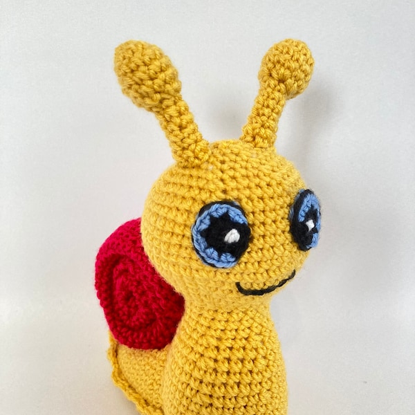 Snail Toy Crochet,Pretty Little Budgie,Amigurumi,Crochet Toy,Softie,Soft Plush,Handmade,Fun,Unique,Gift,Adorable,Present,Ready to ship