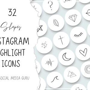 Formen Highlight Icons, Instagram, handgezeichnete Story Covers, Insta Icons, Blogger, Schönheit, Social Media Marketing, Branding, Clipart, PNG,