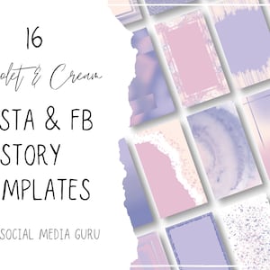 Instagram Story, Insta Stories, Templates, Pink, Lilac, Achtergronden, PNG, Digital, Facebook Story, Social Media, Kit, Quotes, Canva, Branding