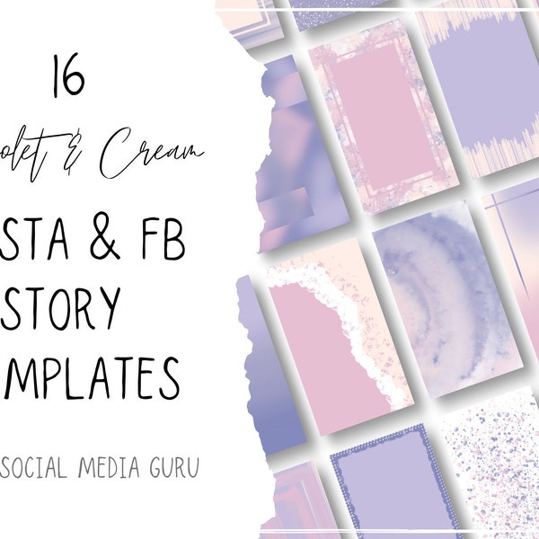 Instagram Story, Insta Stories, Templates, Pink, Lilac, Backgrounds, PNG, Digital, Facebook Story, Social Media, Kit,Quotes, Canva, Branding