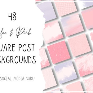 Instagram Post Achtergronden, Insta Templates, Pastel Pink, Bundle, Digital Download, PNG, Social Media, Quotes, Canva Templates, Stories, FB