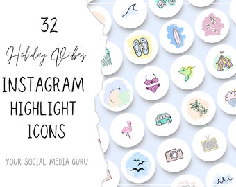 Instagram, Story Covers, Highlight Icons, Hand drawn, Travel, Holiday, Highlight, Transparent Background, Clipart, PNG, Social Media, Insta