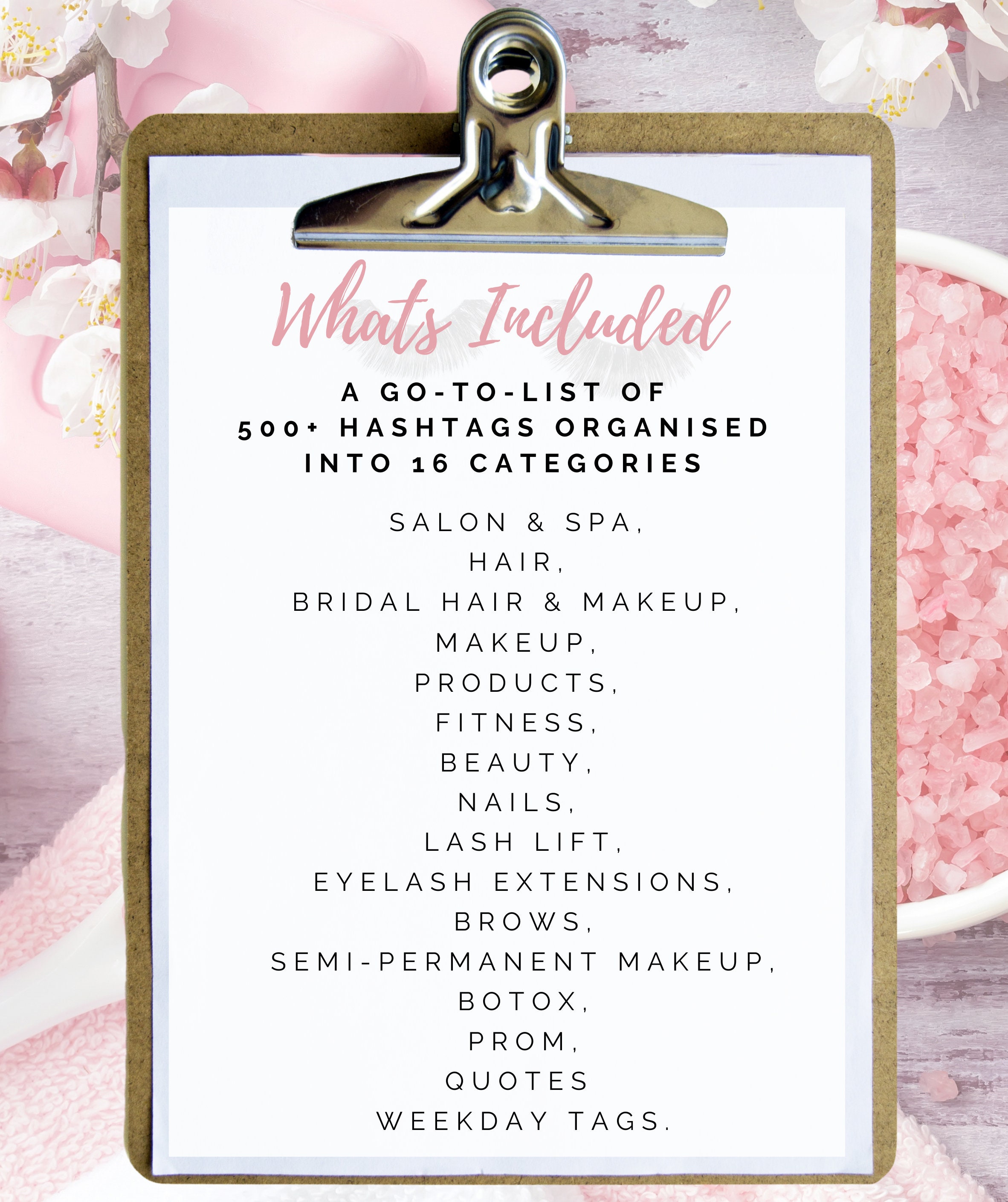 Salon Esthetician Instagram Marketing Hashtags Spa Beauty Etsy