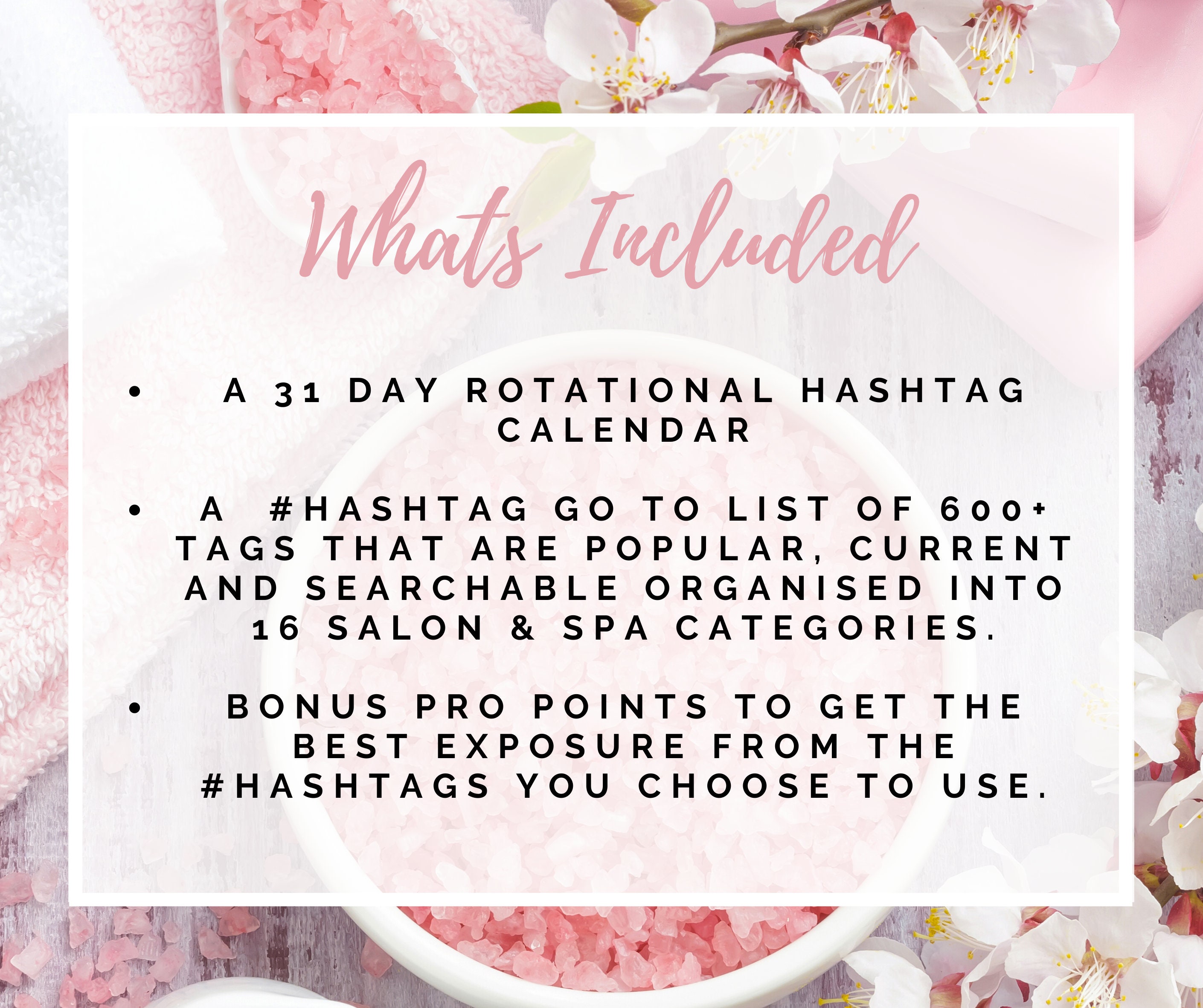 Salon Esthetician Instagram Marketing Hashtags Spa Beauty Etsy