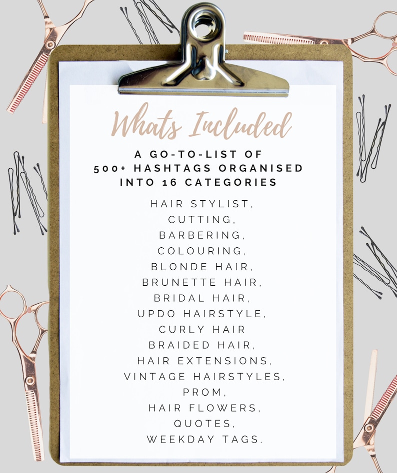 Hair Hairdressing Instagram Hashtags Marketing Business Etsy