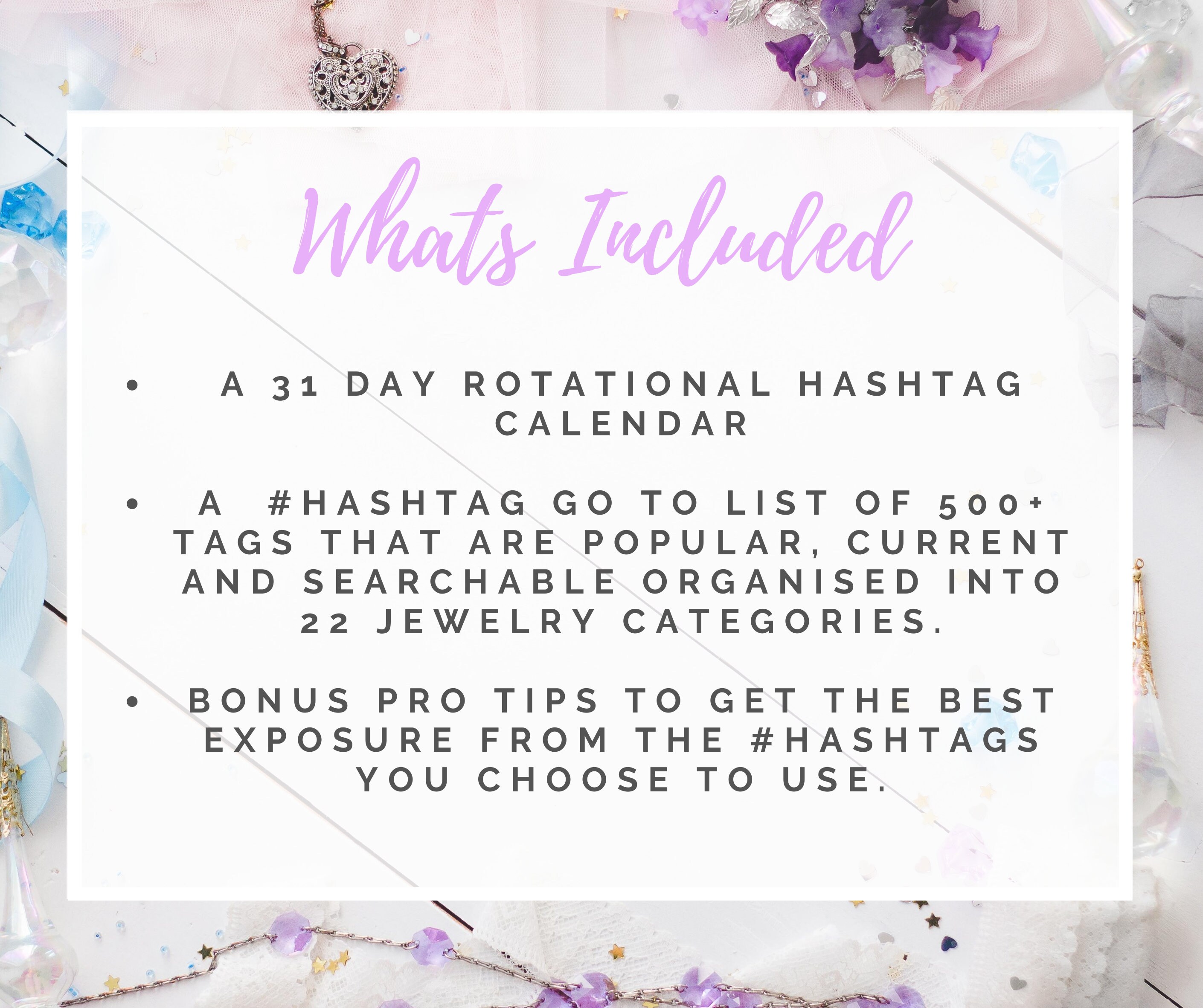 Jewelry, Jewellery, Instagram, Hashtags, Marketing, Social Media, Posts