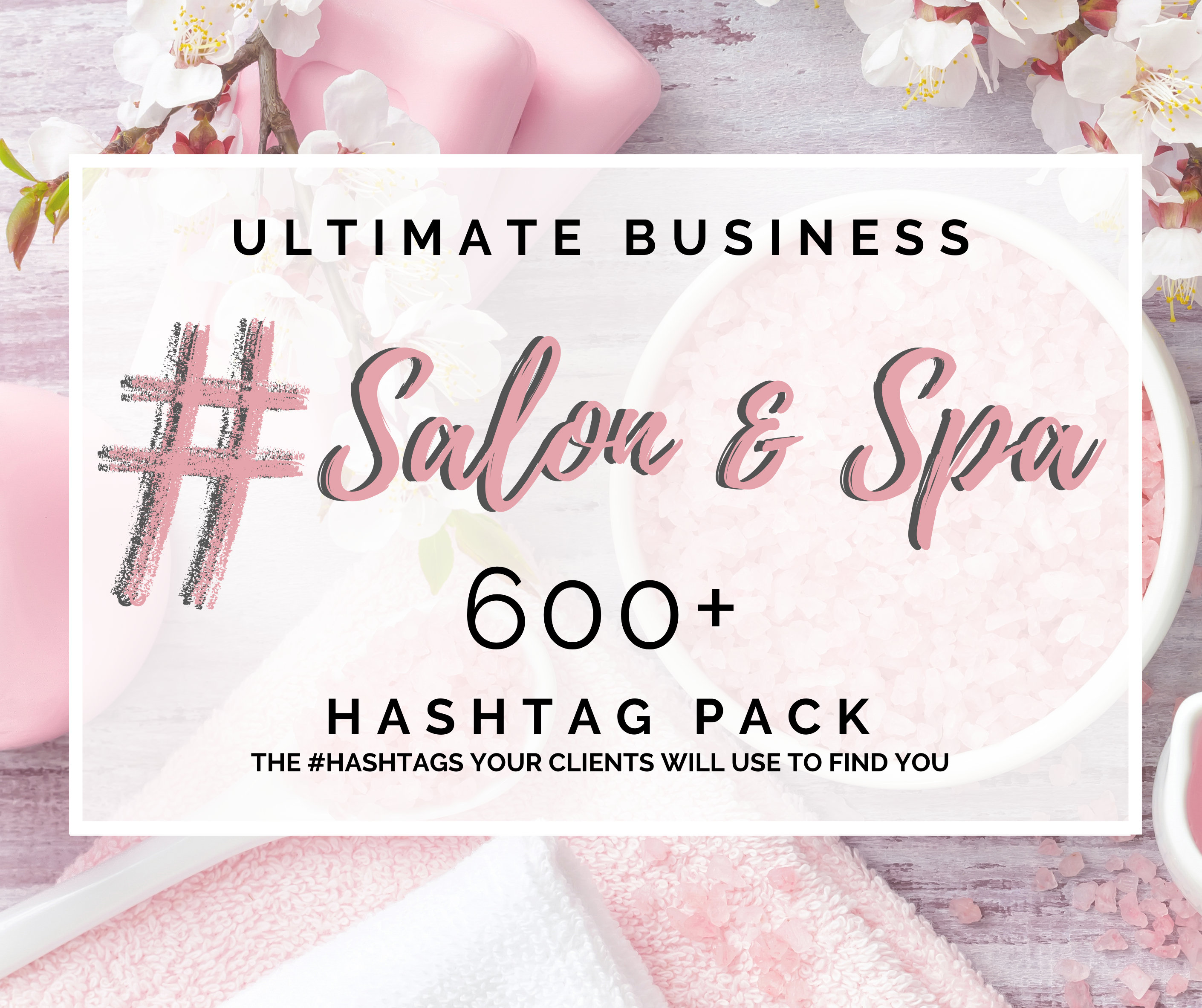 Salon Esthetician Instagram Marketing Hashtags Spa Beauty - Etsy Denmark