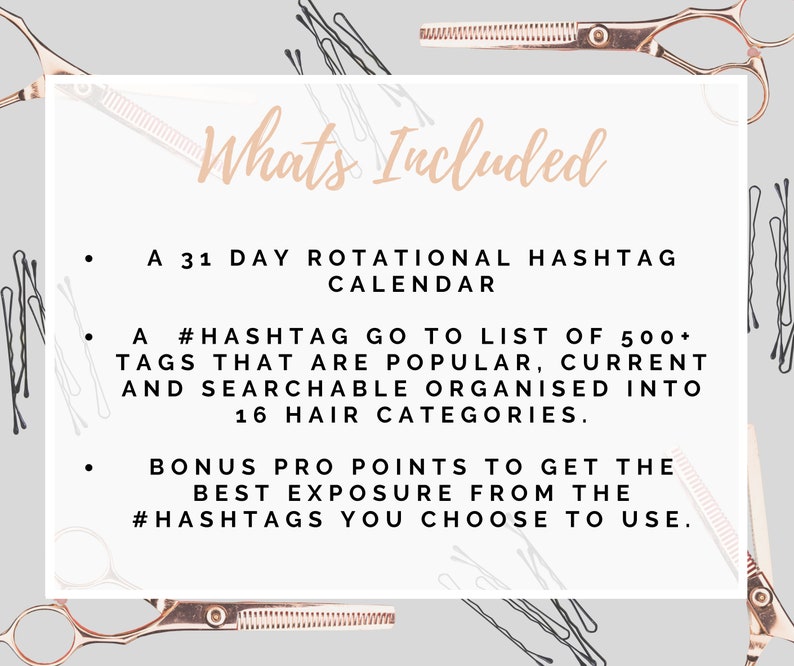 Hair Hairdressing Instagram Hashtags Marketing Business Etsy