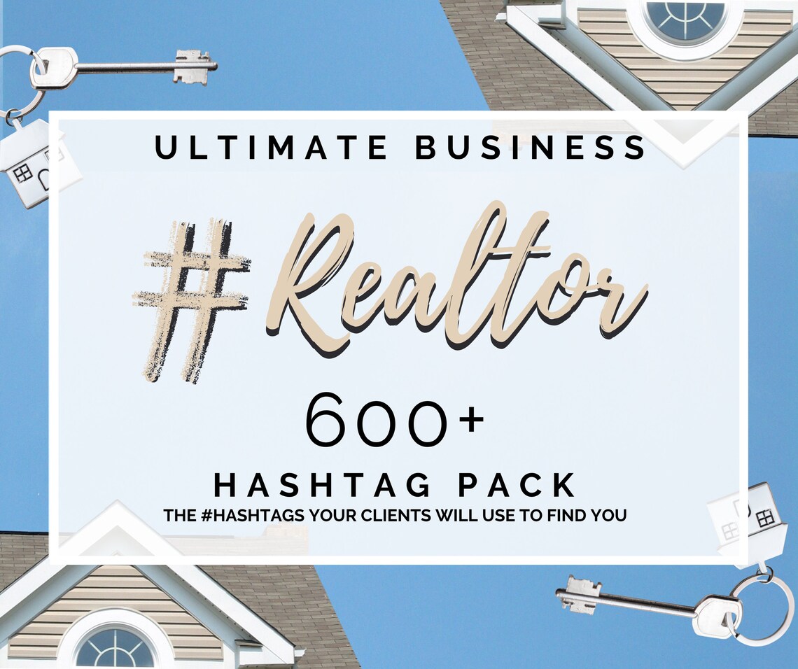 Realtor Real Estate Instagram Hashtags Marketing Estate Etsy
