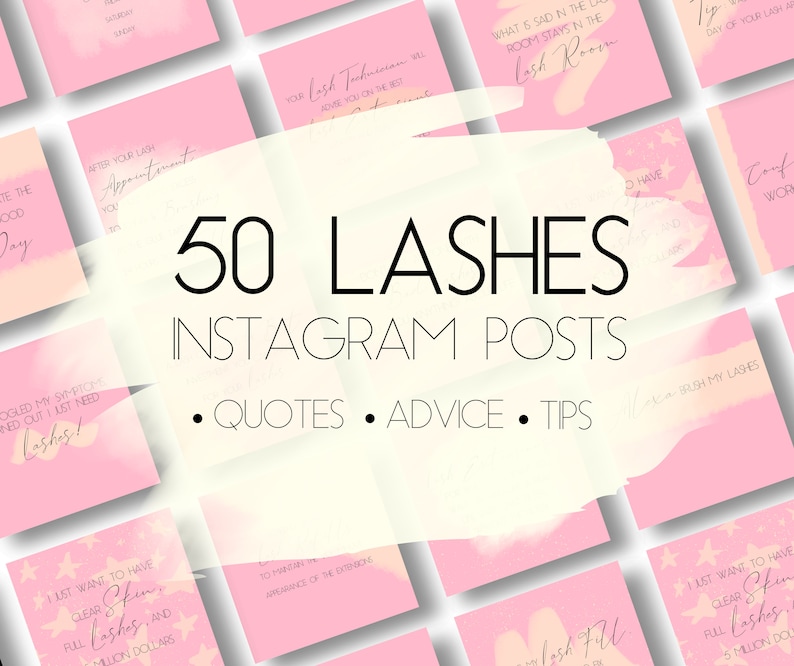 Lashes Beauty Quotes Instagram Post Lash Tech Makeup | Etsy