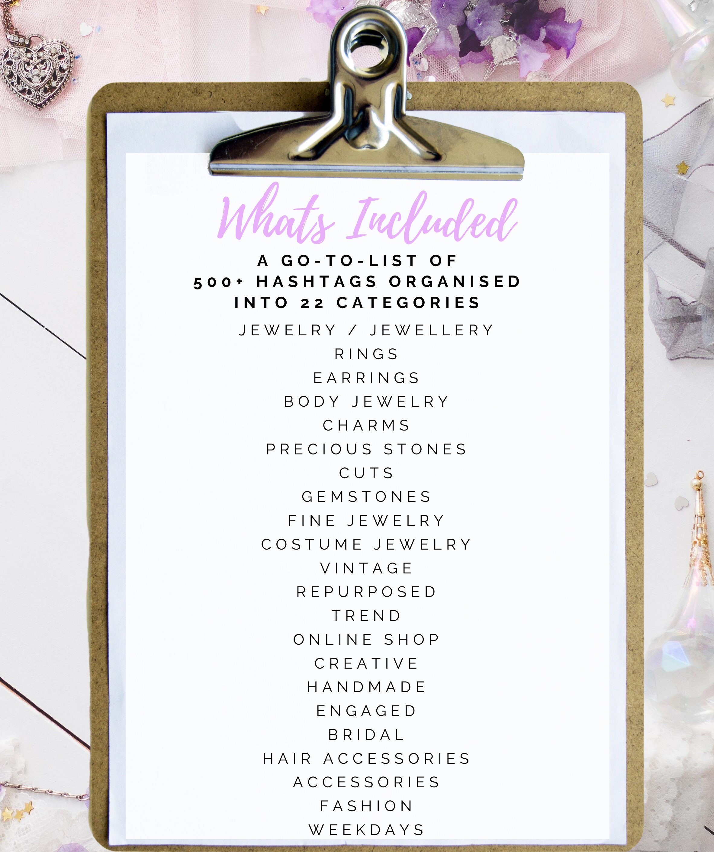 Jewelry, Jewellery, Instagram, Hashtags, Marketing, Social Media, Posts