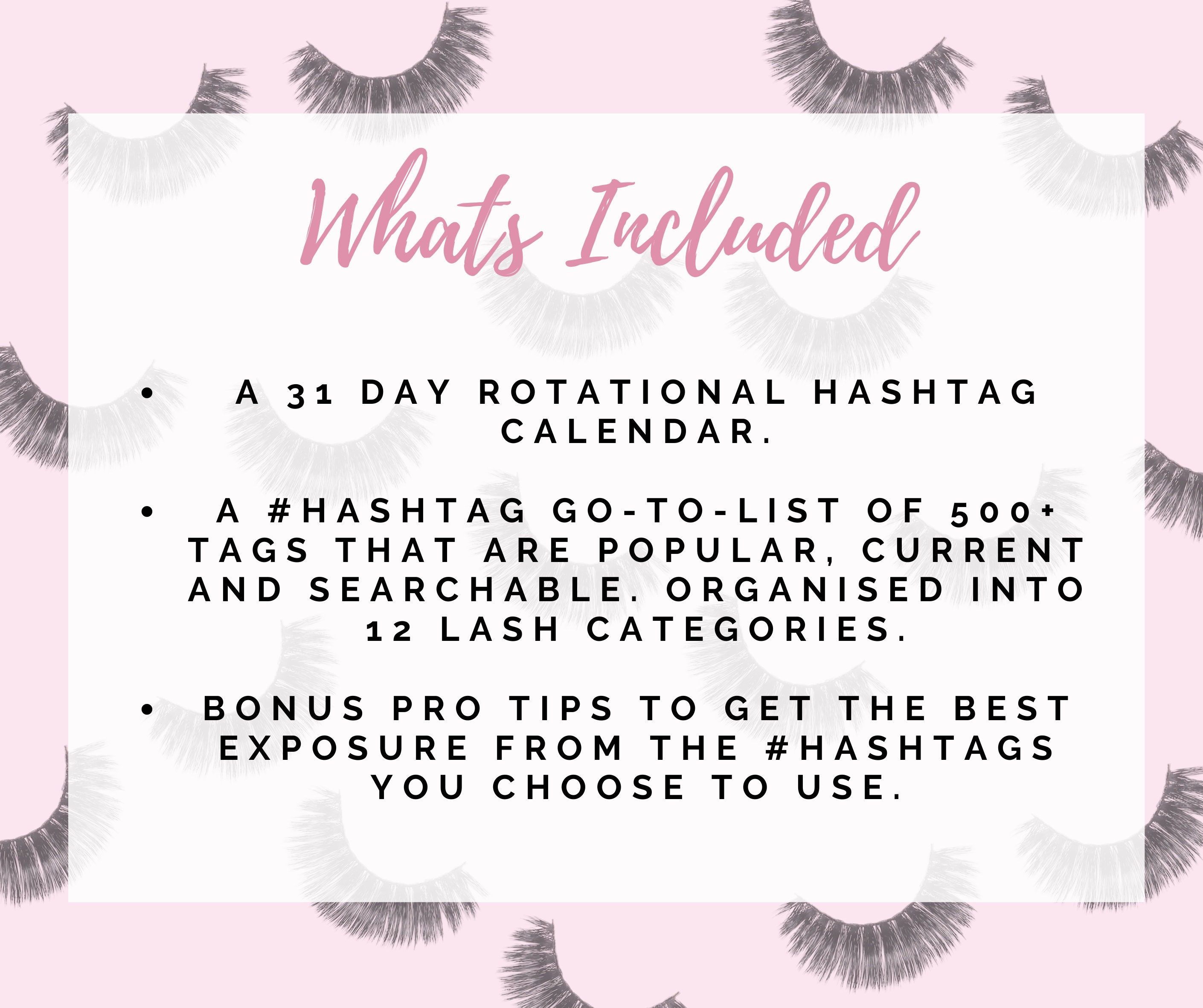Lashes, Instagram, Marketing Hashtags, Branding, Copy & Paste, Social