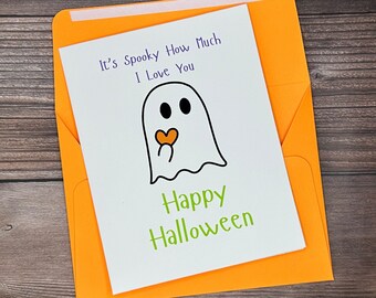 Halloween Card, Happy Halloween Love Card, I Love You Card, You're My Boo Card, Card for Boyfriend or Girlfriend, Husband or Wife