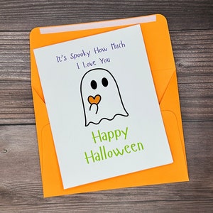 Biglietto di Halloween, Biglietto d'amore felice di Halloween, Biglietto ti amo, Biglietto sei il mio Boo, Biglietto per fidanzato o fidanzata, marito o moglie