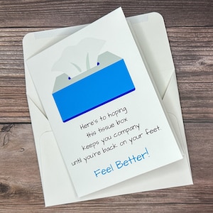 Lustige Feel Better Karte, lustige Get Well Karte, gut Wünsche Karte, leere Feel Better Karte, denke an Sie Karte, Tissue Box Feel Better Karte