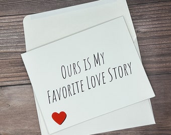 Anniversary Card, Love Card for Him or Her, Romantic Birthday Card, Card for Husband or Wife, Girlfriend or Boyfriend, Blank Love Card