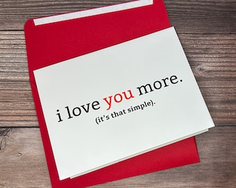 Tarjeta de aniversario para él o ella, tarjeta I Love You, tarjeta de amor de cumpleaños, tarjeta de aniversario romántica para novia o novio, tarjeta de amor en blanco