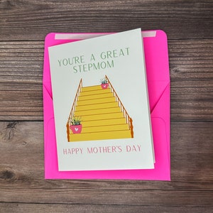 Mother&#39;s Day Card, Stepmom Mother&#39;s Day Card, Bonus Mom Card, Stepmom Card, Mom&#39;s Day Card, Happy Mother&#39;s Day Card, Blank Card for Moms