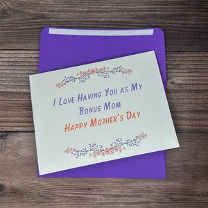 Tarjeta del Día de la Madre, Tarjeta de Mamá Bono, Tarjeta del Día de la Madre Madrastra, Tarjeta Feliz Día de la Madre, Tarjeta de Mamá Bono en Blanco
