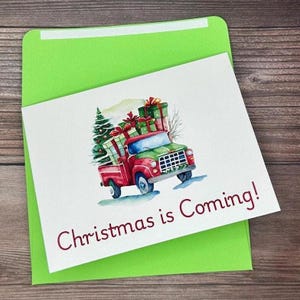 Cartão de Natal, Caminhão de Natal, O Natal está chegando, Cartão Ho Ho Ho, Cartão de Natal em branco, Cartão de Natal em branco, Cartões de Feliz Natal