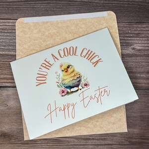 Cartão de Páscoa, Cartão de Páscoa Cool Chick, Cartão de Páscoa para Melhores Amigos, Cartão para Namoradas e Colegas de Trabalho, Cartão de Feliz Páscoa, Cartão de Páscoa em Branco