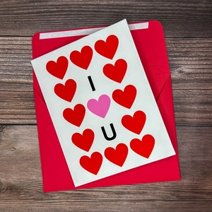 Carte Je t'aime, Carte Je t'aime, Carte d'anniversaire, Carte de Saint-Valentin, Carte Je pense à toi, Joyeuse Saint-Valentin, Cartes J'aime vierges