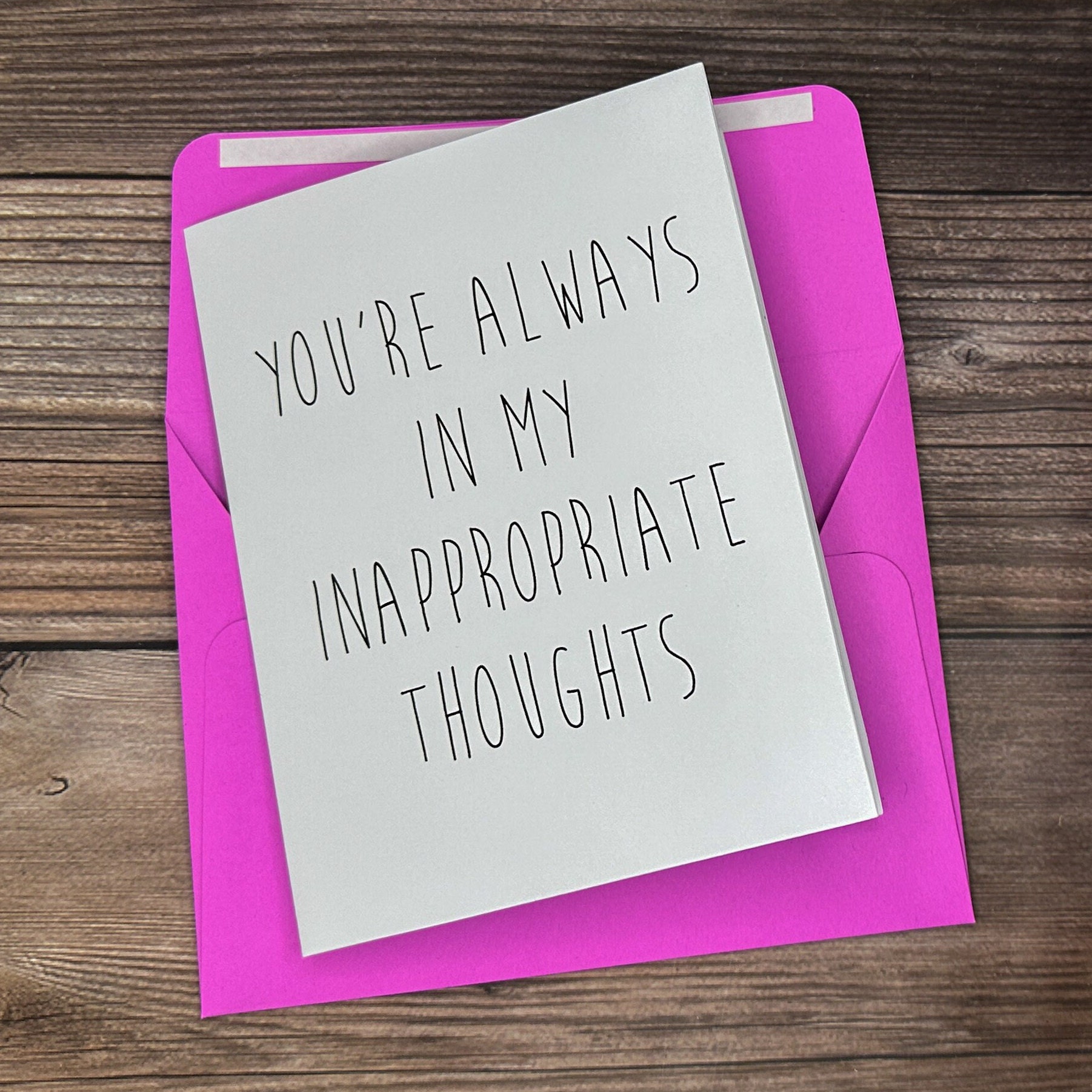 Inappropriate Thoughts Card, Funny Anniversary Card, Funny Birthday ...