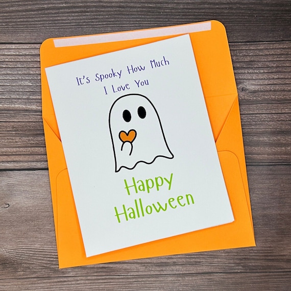 Halloween Card, Happy Halloween Love Card, I Love You Card, You're My Boo Card, Card for Boyfriend or Girlfriend, Husband or Wife