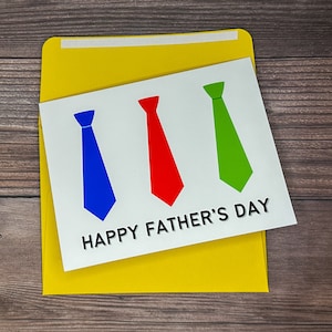 Tarjeta del Día del Padre, Tarjeta de Papá Corbata, Tarjeta para papá o abuelo, Tarjeta de Corbata para papá, Tarjeta del Día del Papá, Tarjeta Feliz Día del Padre, Tarjetas en blanco