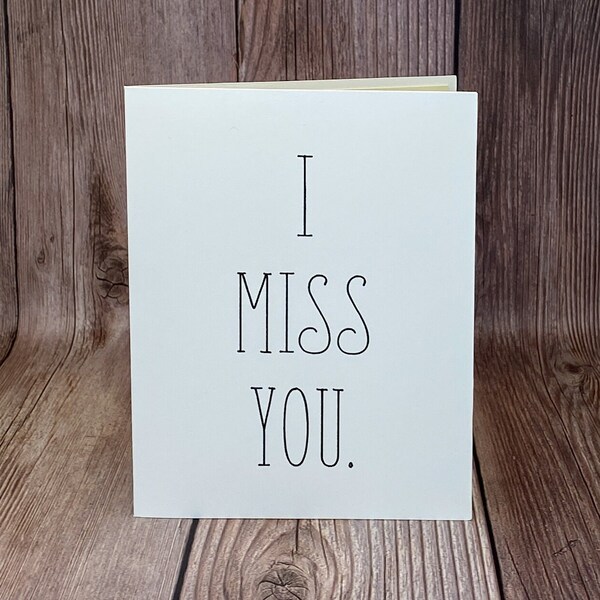 Miss You Cards - Etsy