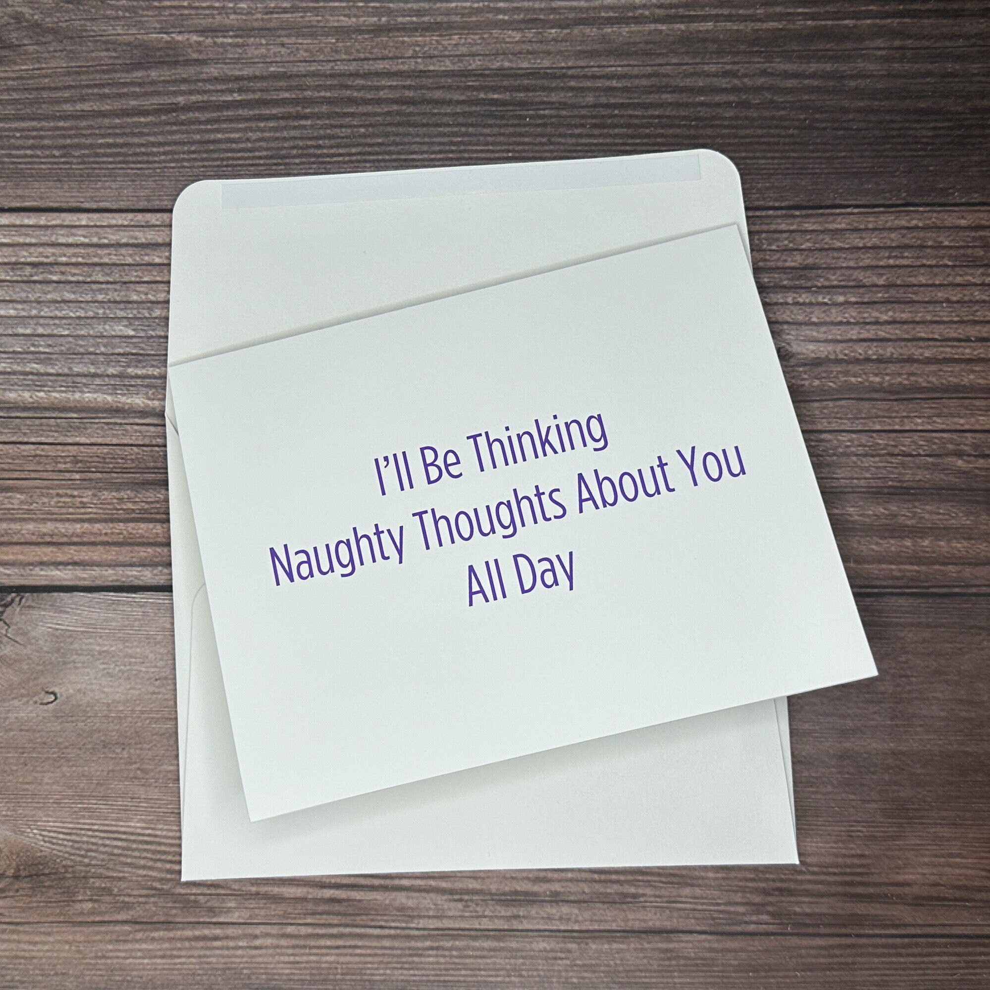 Naughty Thinking of You Card, Card for Girlfriend, Boyfriend, or Spouse, Sexy Card for Lover, Blank Sex Card