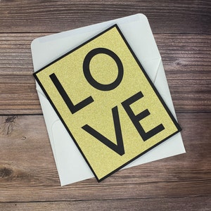 Anniversary Card for Him or Her, I Love You Card, Birthday Love Card, Wedding or Anniversary Card, Valentine&#39;s Day Card, Blank Love Card