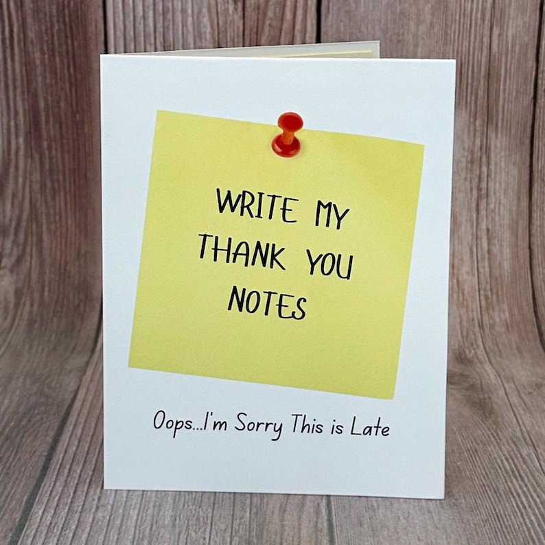Thank You Card, Belated Thank You Card, Late Thank You Card, Funny ...
