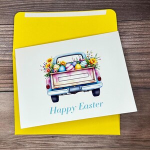 Tarjeta de Pascua, Tarjeta de camión de Pascua, Tarjeta de huevo de Pascua, Tarjeta de feliz Pascua, Tarjeta de felicitación de Pascua, Tarjeta de Pascua en blanco, Tarjeta de Pascua alegre