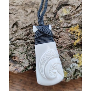 Maori Style Tribal Wave Bone Pendant
