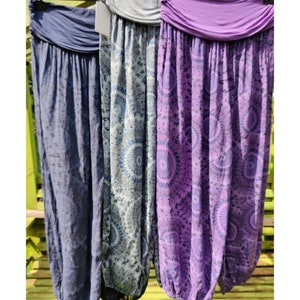 Harem Yoga Pants, Jazzy Sunburst Design, Super Comfy One Size