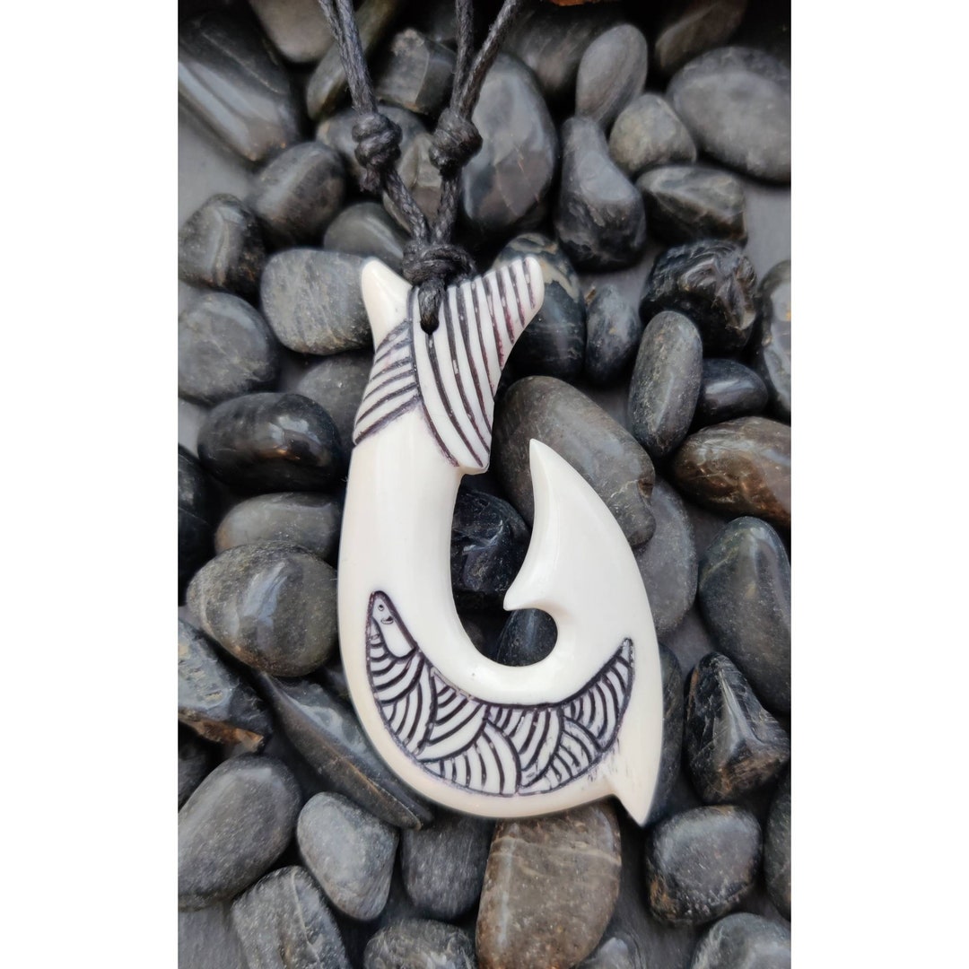 Bone Tribal Maori Style Hook Pendant Surf Ethnic - Etsy