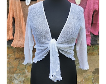 Shrugs, White, Rose Pink, Apricot, Bali Netting Shrugs