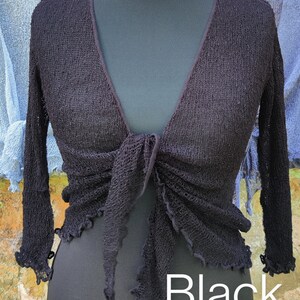 White Rayon Shrug Tie Top