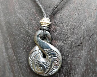 Bone Double Twist Pendant, Maori Style Pikorua, Hand Carved - Etsy