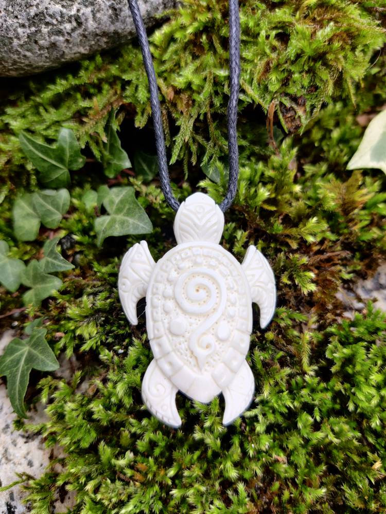 Sea turtle necklace sale bone