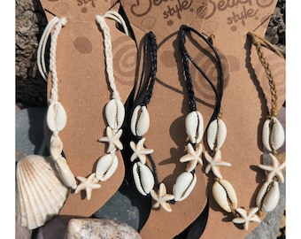 Cowrie Shell and Starfish Anklet,  Shell Ankle Bracelet, Cowrie Shell Jewellery