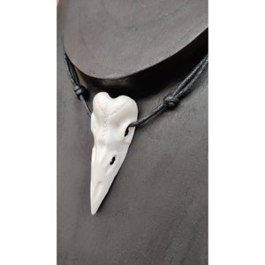 Bone Bird Skull Pendant, Bird Skull Necklace , Large