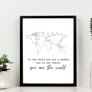Muttertagsgeschenk, druckbare Mütter Tag Wandkunst, Muttertag schnell und einfach Geschenk, minimalistische Home Decor vorhanden, digitaler Download Zitat