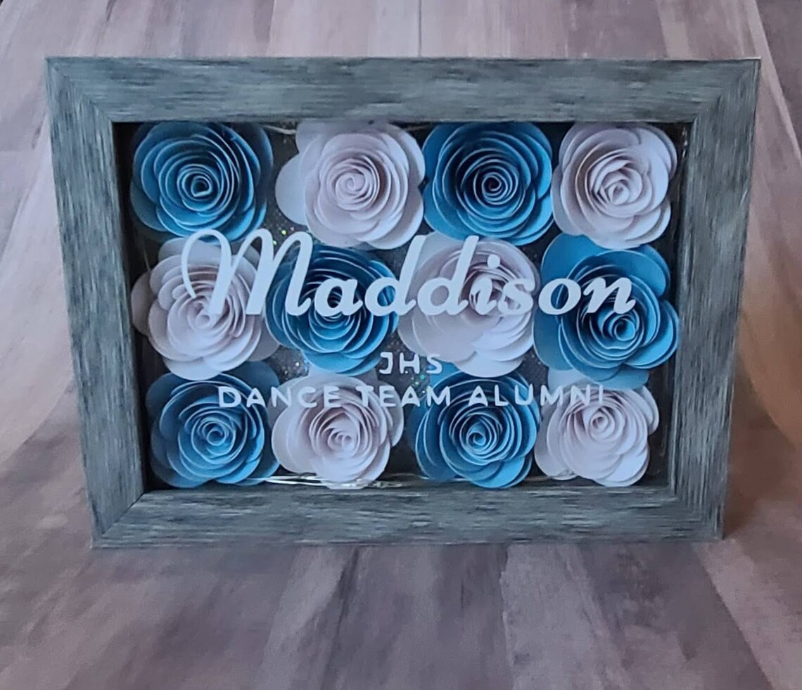 Customizable Flower Shadow Box Etsy