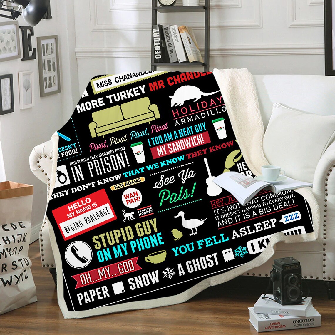 Friends tv show fleece blankets gift fan Friends movie film Etsy
